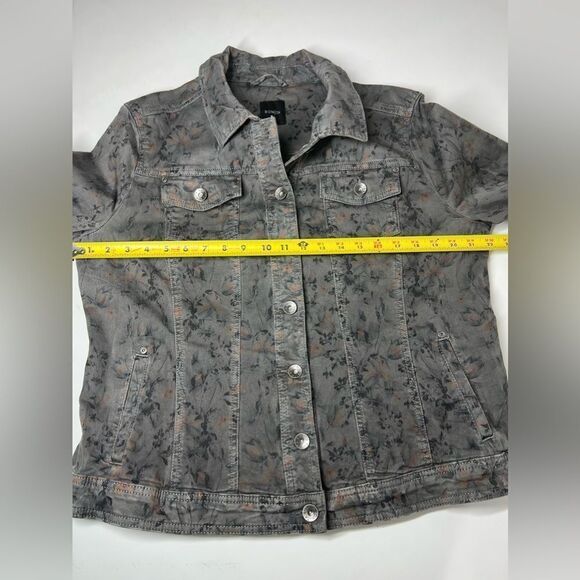 Bonita Germany Bohemian Floral Print Denim Set Jacket 46 EU + Skirt 42 EU Gray - Picture 13 of 16